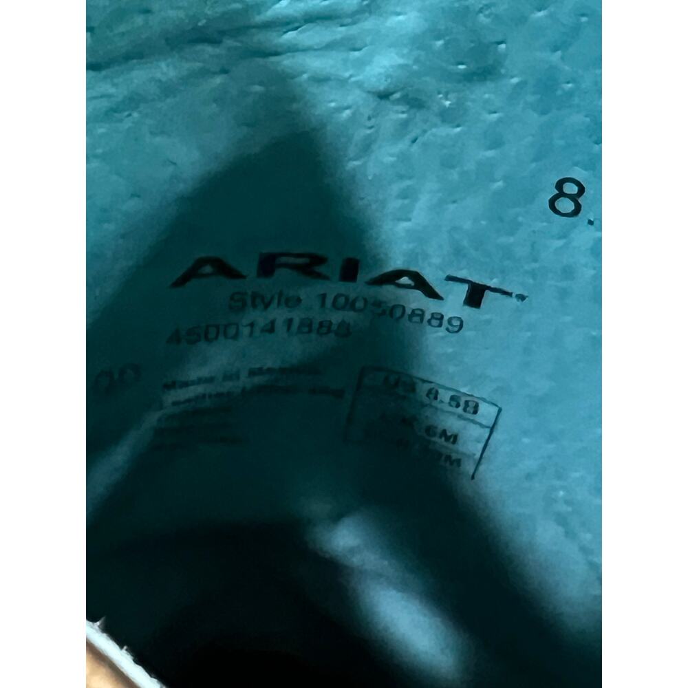 Ariat Sport Western Boots Women’s 8B Brown Turquoise Square Toe Style 10034089 - Picture 4 of 13